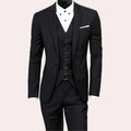 Three Piece Men’s Suit Set with Blazer Vest and Trousers