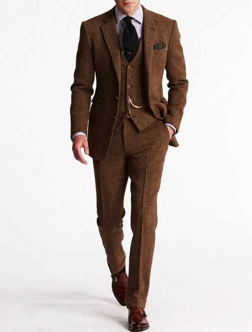 3 Piece Men’s Suit with Blazer Waistcoat and Trousers