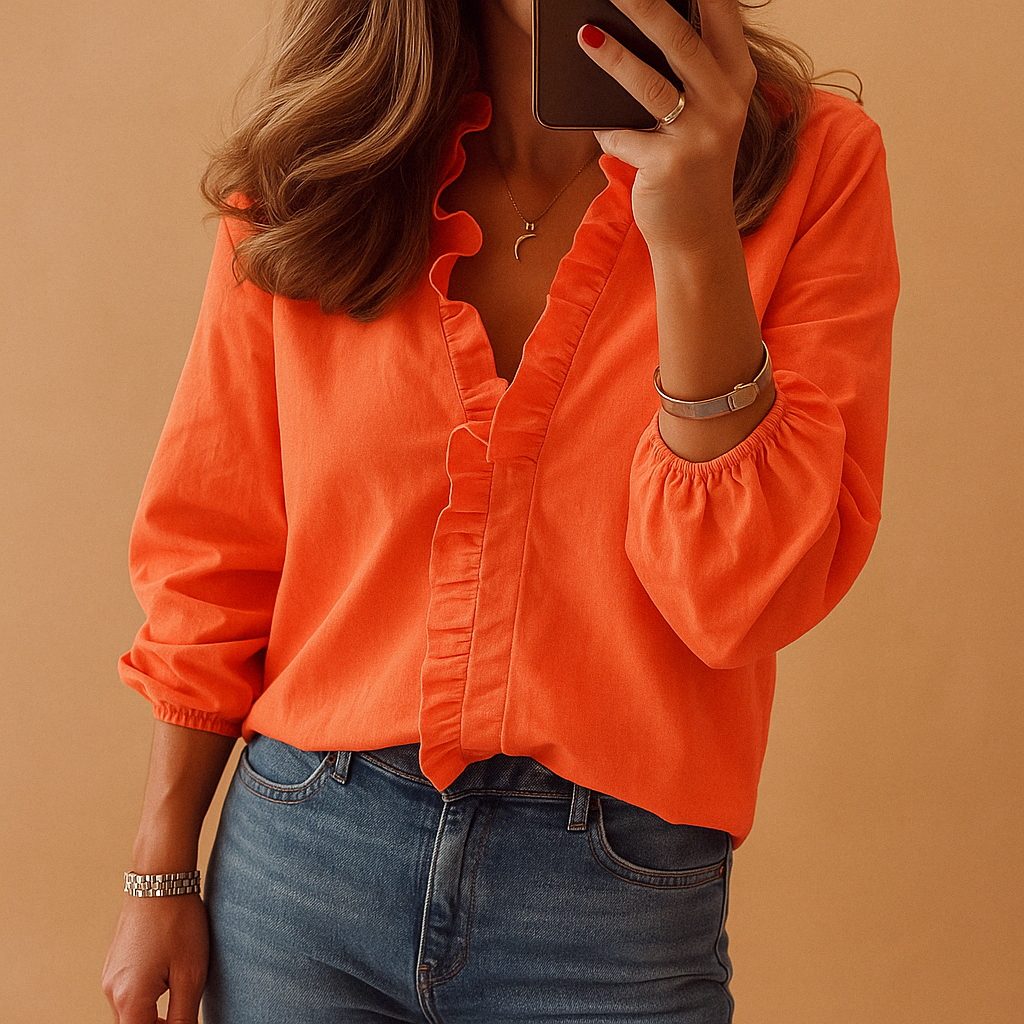 Elegant Comfortable Ruffle Women's Blouse