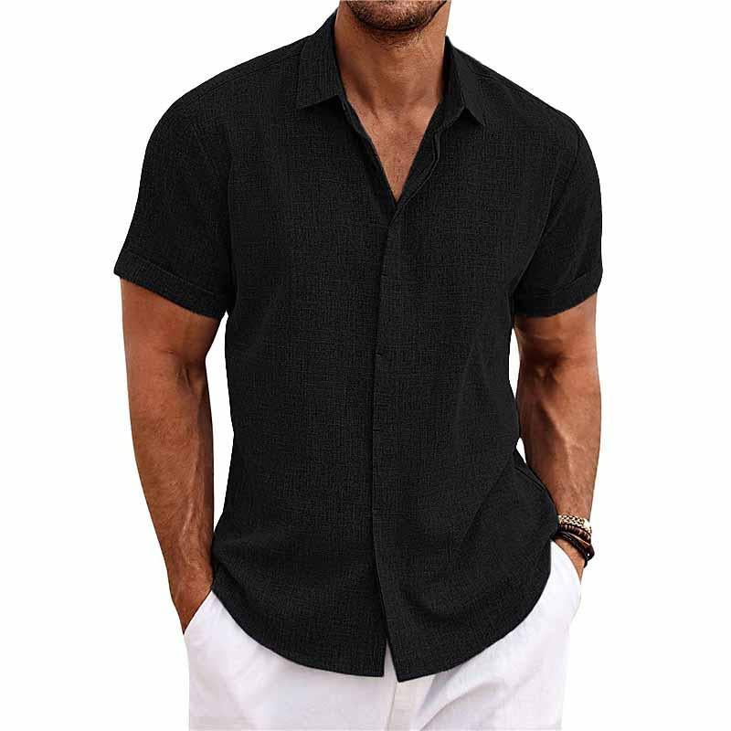 Vintage Comfortable Short Sleeve Men's Shirt