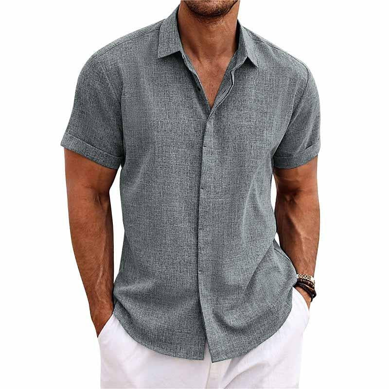 Vintage Comfortable Short Sleeve Men's Shirt
