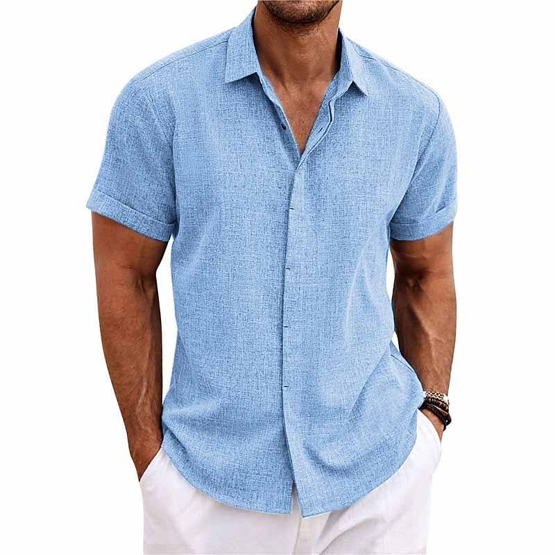 Vintage Comfortable Short Sleeve Men's Shirt
