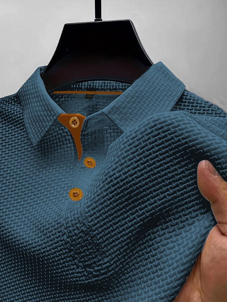 Breathable Modern Knitted Texture Men's Polo Shirt