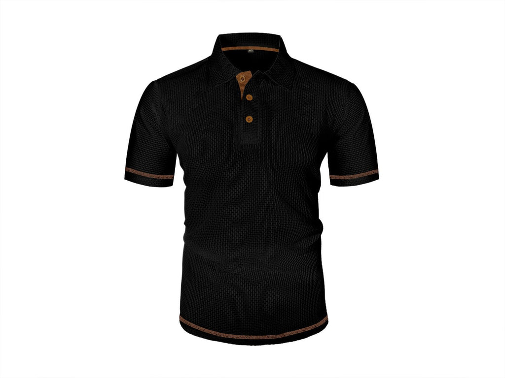 Breathable Modern Knitted Texture Men's Polo Shirt