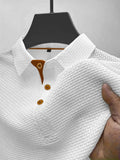 Breathable Modern Knitted Texture Men's Polo Shirt