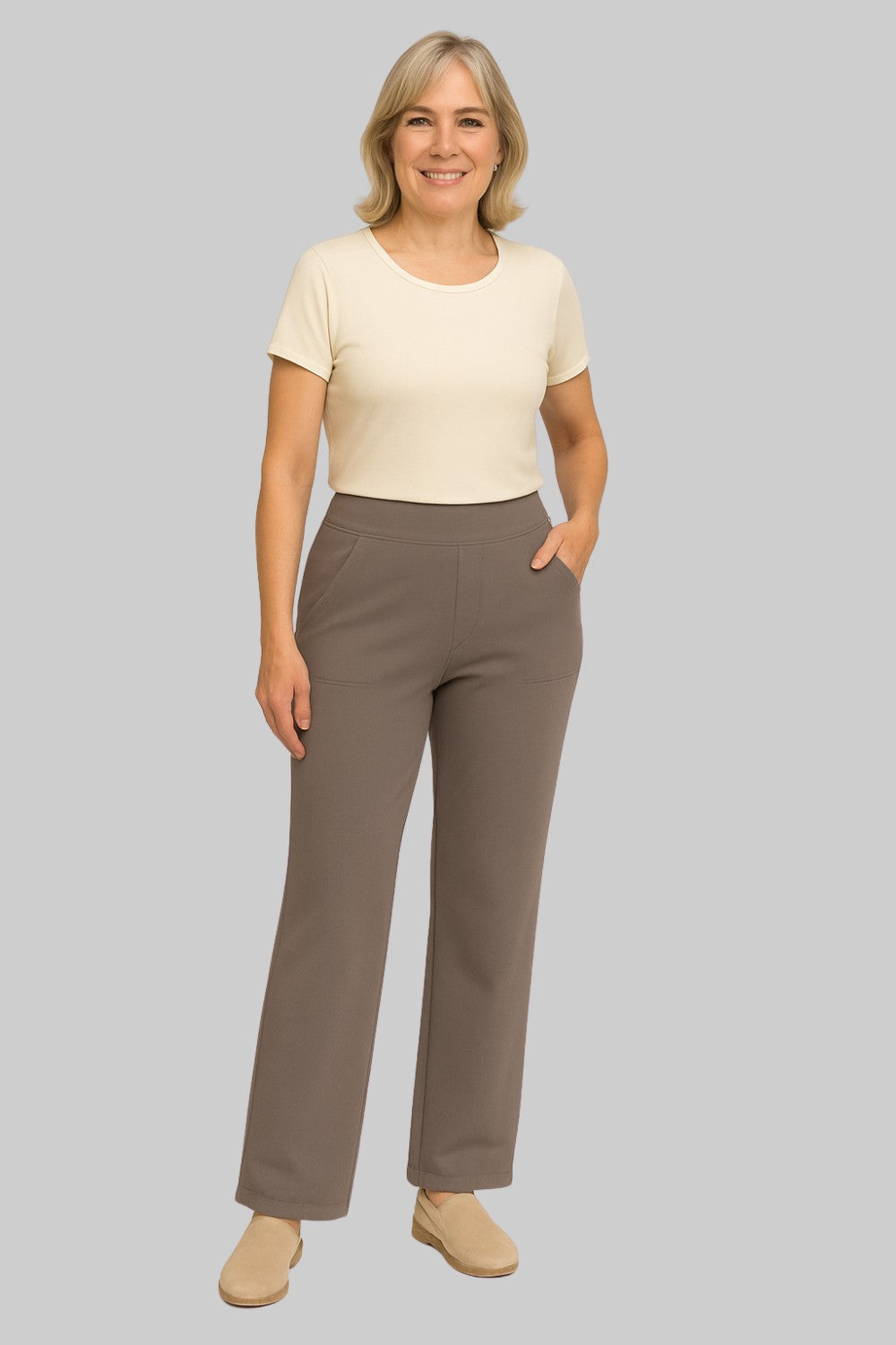 Wrinkle Free Comfort Fit Women's Stretch Pants